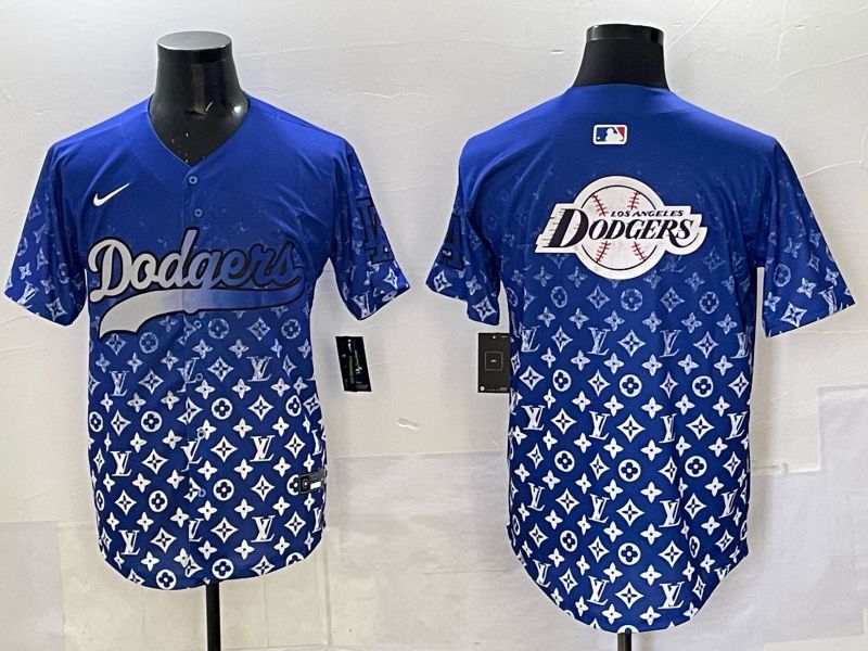 Men Los Angeles Dodgers Blank Blue Nike 2025 MLB jersey 014